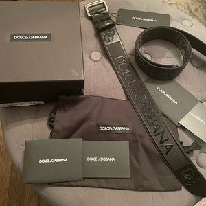 Dolce & Gabbana Logo Tape Adjustable Belt sz 100cm|40in..100% Authentic
